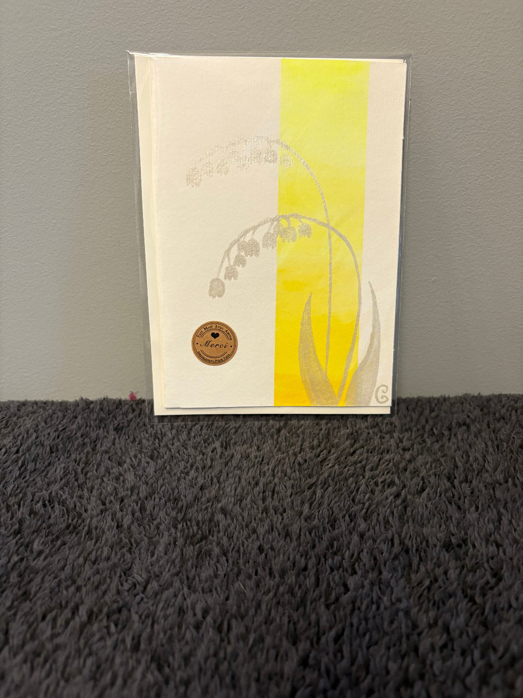hand painted Card with a plant 
